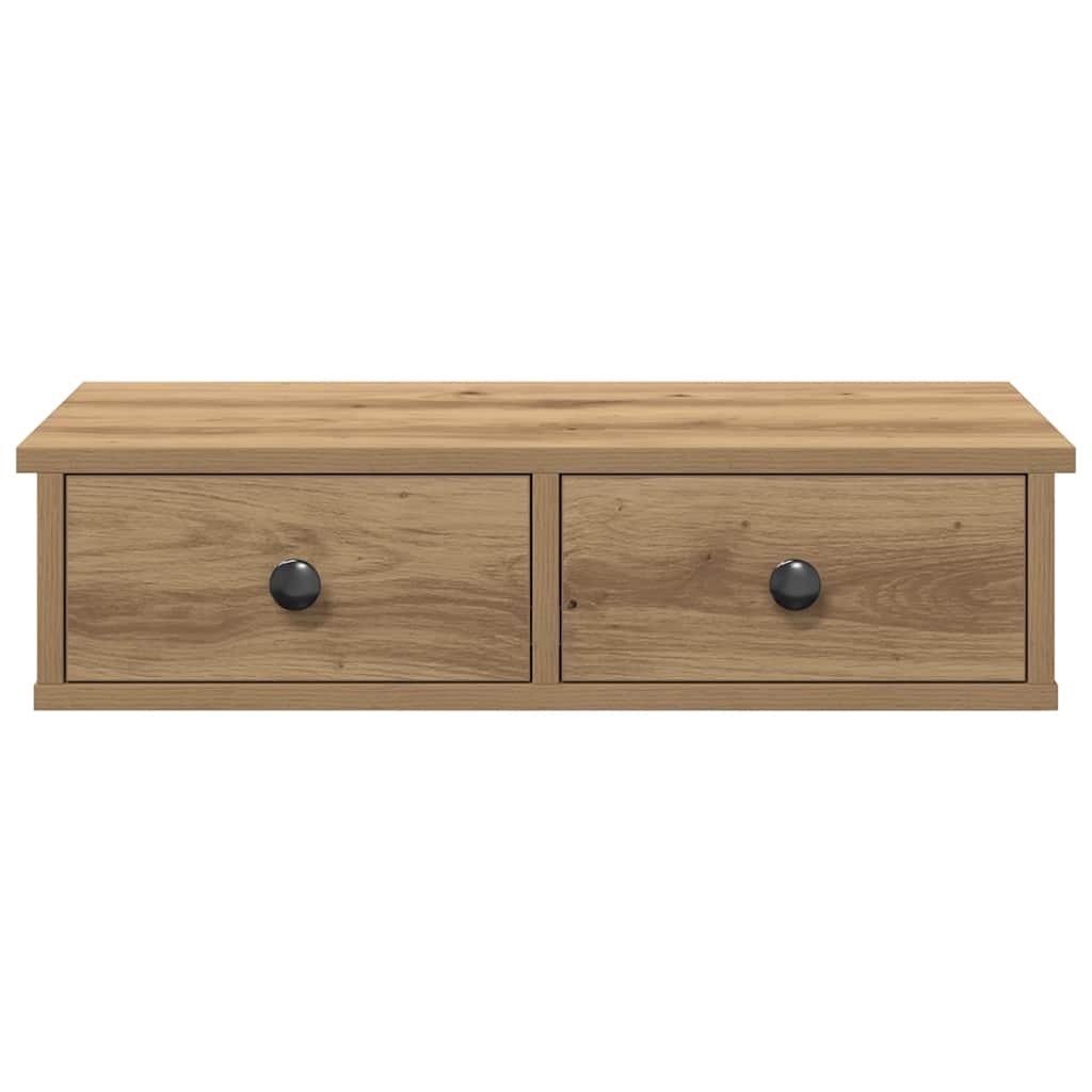 vidaXL Étagère murale avec tiroirs Chêne artisanal 60x28x15 cm Bois d'ingénierie
