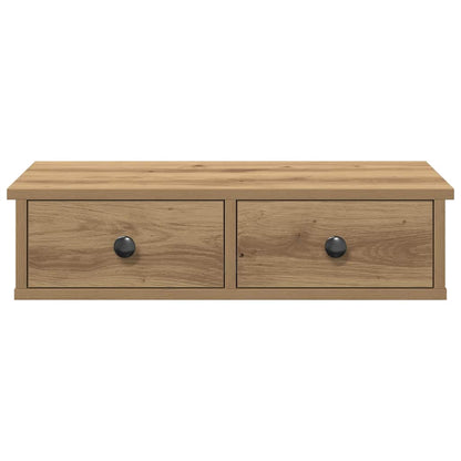 vidaXL Étagère murale avec tiroirs Chêne artisanal 60x28x15 cm Bois d'ingénierie