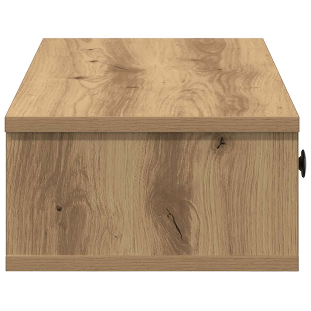 vidaXL Étagère murale avec tiroirs Chêne artisanal 60x28x15 cm Bois d'ingénierie
