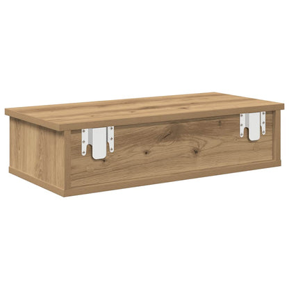 vidaXL Étagère murale avec tiroirs Chêne artisanal 60x28x15 cm Bois d'ingénierie