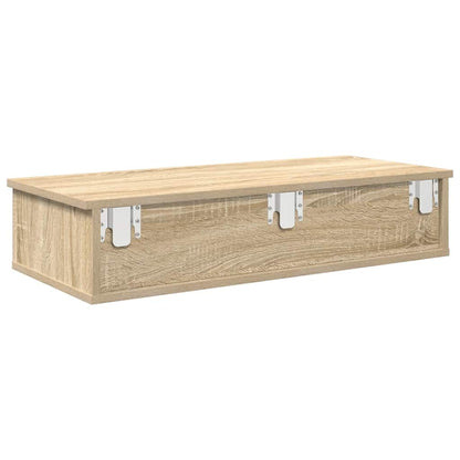 Wandregal mit Schubladen Sonoma-Eiche 80x34x17 cm Holzwerkstoff