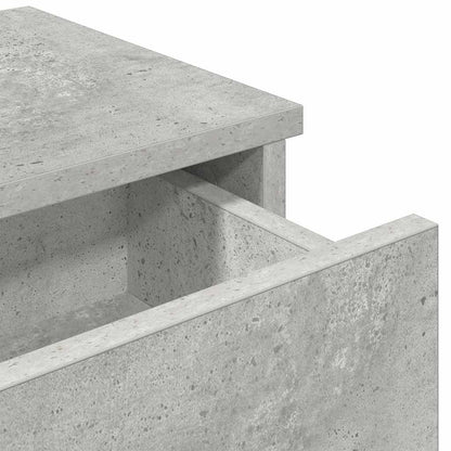 vidaXL Wandregal mit Schubladen Betongrau 80x31x17 cm Holzwerkstoff
