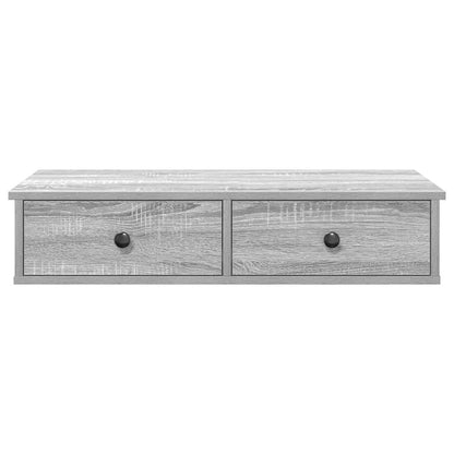 vidaXL Étagère murale avec tiroirs gris sonoma 80x31x17 cm aggloméré