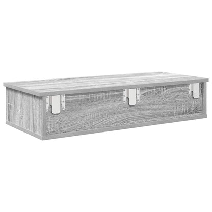 vidaXL Étagère murale avec tiroirs gris sonoma 80x31x17 cm aggloméré