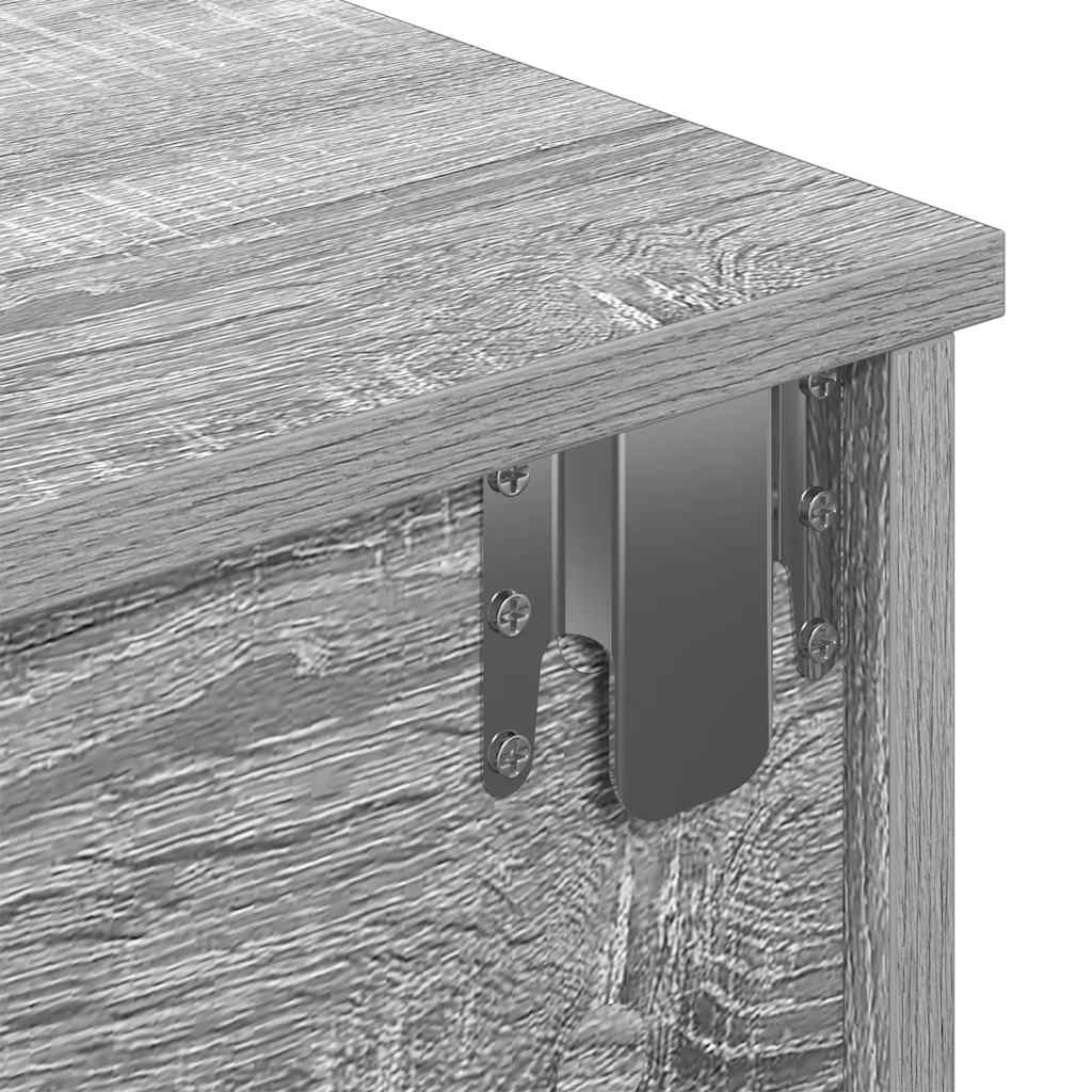 vidaXL Étagère murale avec tiroirs gris sonoma 80x31x17 cm aggloméré
