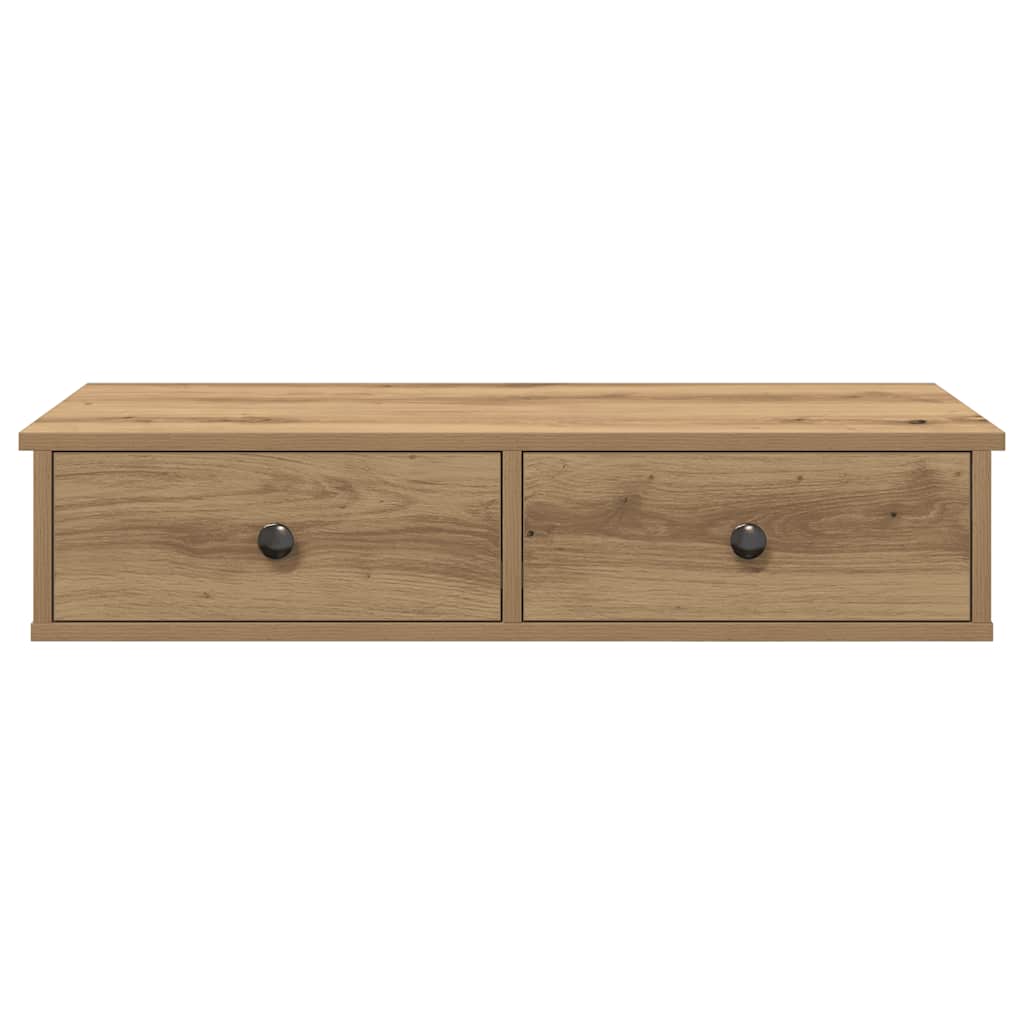 vidaXL Wandregal mit Schubladen Artisan-Eiche 80x31x17cm Holzwerkstoff