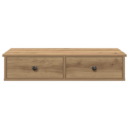 vidaXL Wandregal mit Schubladen Artisan-Eiche 80x31x17cm Holzwerkstoff
