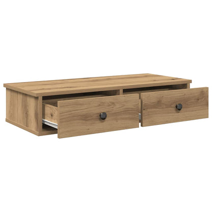 vidaXL Wandregal mit Schubladen Artisan-Eiche 80x31x17cm Holzwerkstoff
