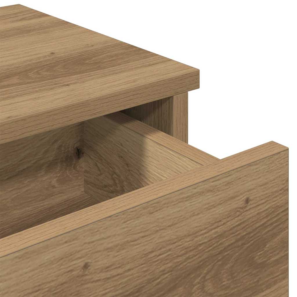 vidaXL Wandregal mit Schubladen Artisan-Eiche 80x31x17cm Holzwerkstoff