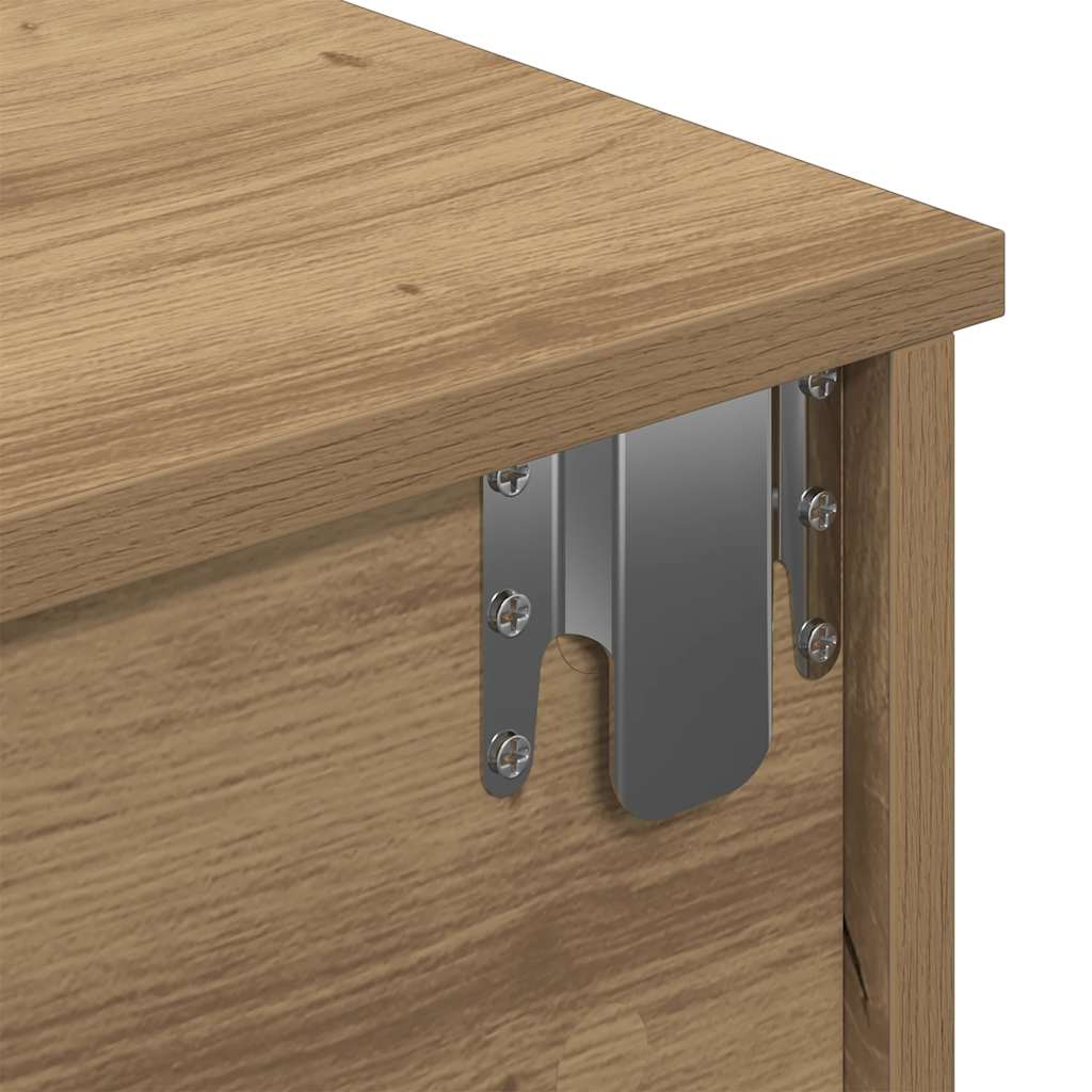 vidaXL Wandregal mit Schubladen Artisan-Eiche 80x31x17cm Holzwerkstoff