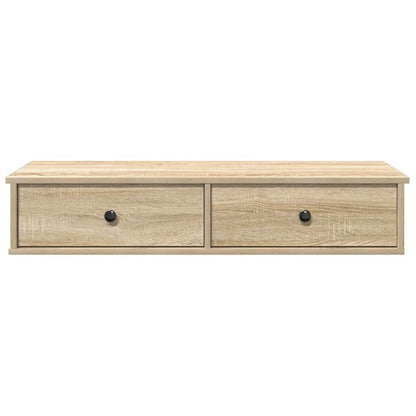 vidaXL Wandregal mit Schubladen Sonoma-Eiche 100x37,5x19 cm