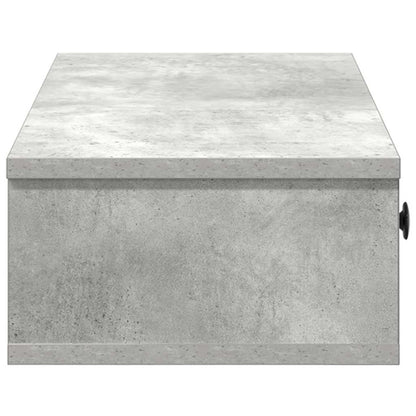 vidaXL Wandregal mit Schubladen Betongrau 100x37,5x19 cm Holzwerkstoff