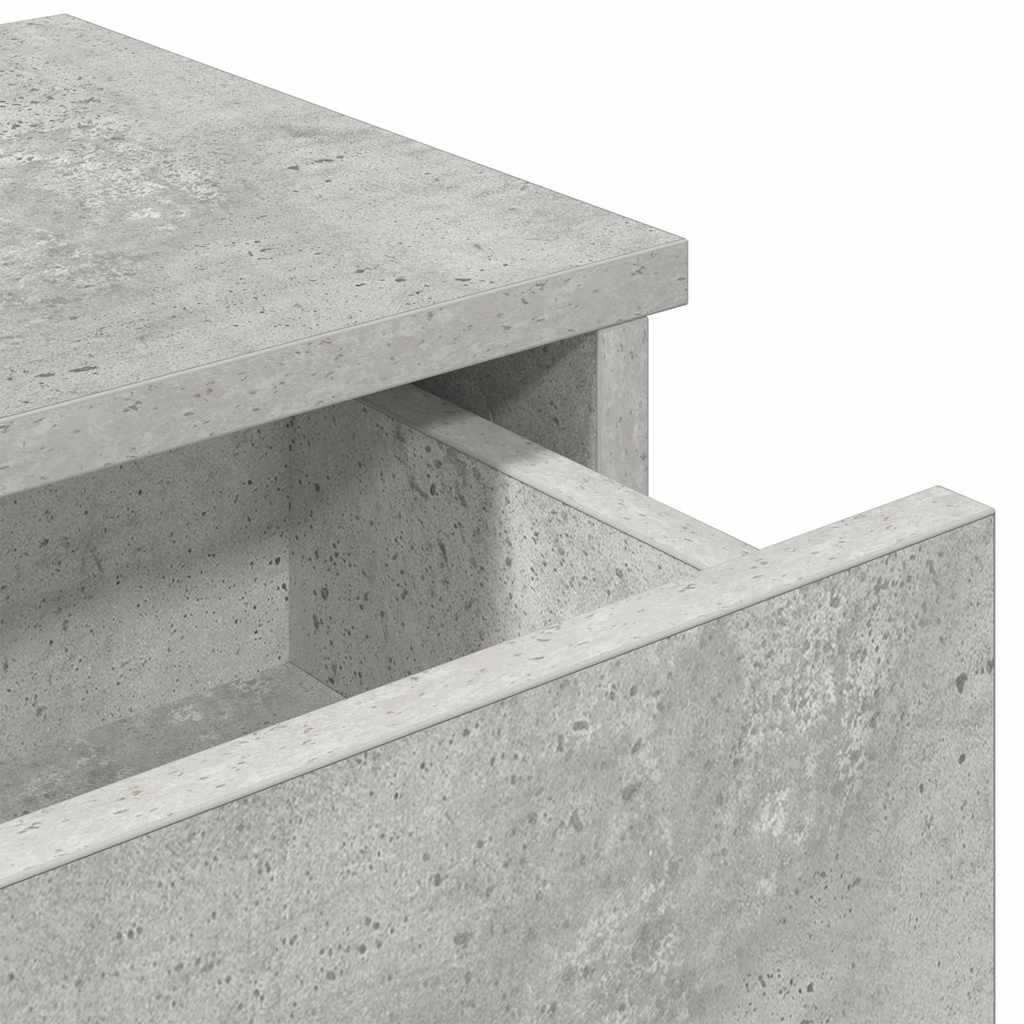 vidaXL Wandregal mit Schubladen Betongrau 100x37,5x19 cm Holzwerkstoff