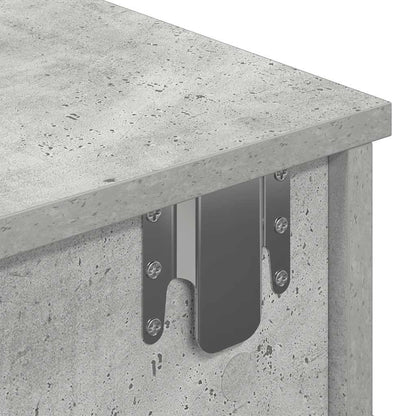 vidaXL Wandregal mit Schubladen Betongrau 100x37,5x19 cm Holzwerkstoff