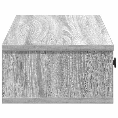 vidaXL Wandregal mit Schubladen Grau Sonoma 100x37,5x19 cm