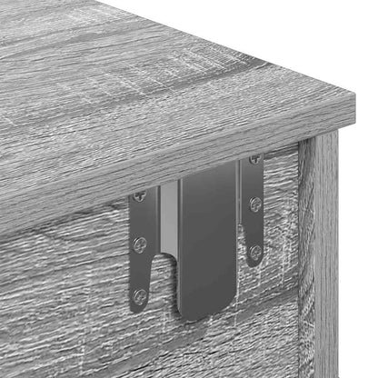 vidaXL Wandregal mit Schubladen Grau Sonoma 100x37,5x19 cm