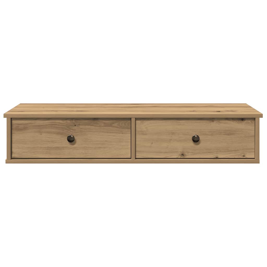 vidaXL Étagère murale avec tiroirs Chêne artisanal 100x37,5x19 cm