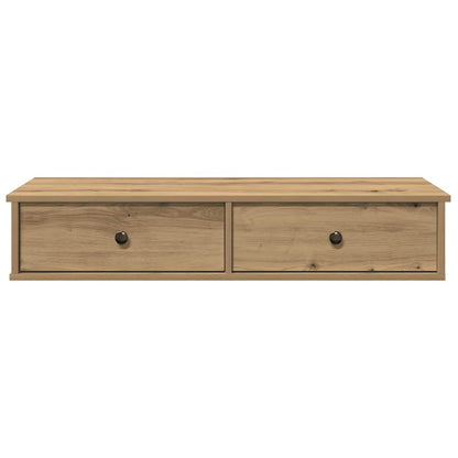 vidaXL Étagère murale avec tiroirs Chêne artisanal 100x37,5x19 cm