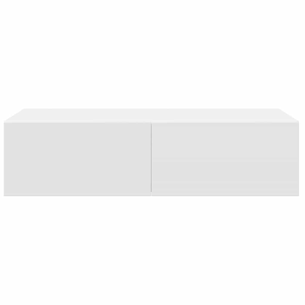 vidaXL Wandregal mit Schubladen Weiß 60x26,5x15 cm Holzwerkstoff