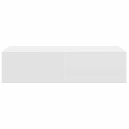vidaXL Wandregal mit Schubladen Weiß 60x26,5x15 cm Holzwerkstoff