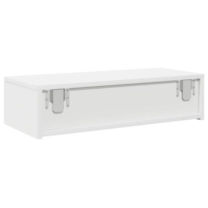 vidaXL Wandregal mit Schubladen Weiß 60x26,5x15 cm Holzwerkstoff