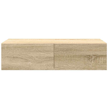 vidaXL Wandregal mit Schubladen Sonoma-Eiche 60x26,5x15 cm