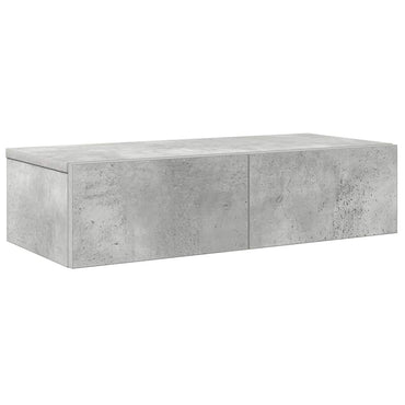 vidaXL Wandregal mit Schubladen Betongrau 60x26,5x15cm Holzwerkstoff