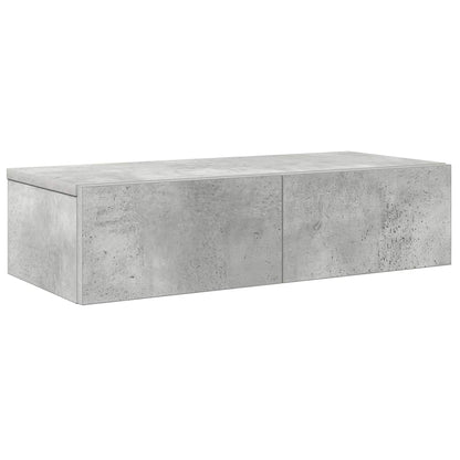vidaXL Wandregal mit Schubladen Betongrau 60x26,5x15cm Holzwerkstoff