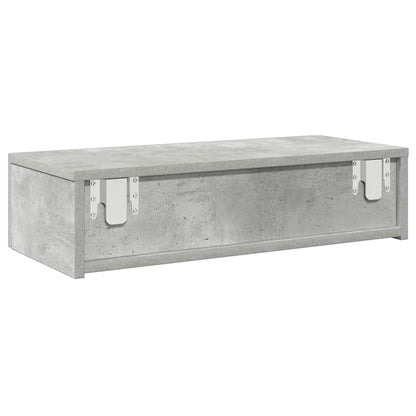 vidaXL Wandregal mit Schubladen Betongrau 60x26,5x15cm Holzwerkstoff