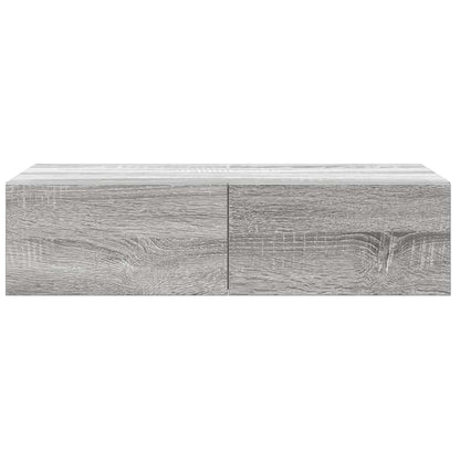 vidaXL Wandregal mit Schubladen Grau Sonoma 60x26,5x15cm Holzwerkstoff