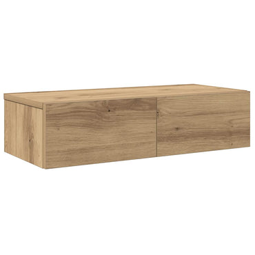 vidaXL Wandregal mit Schubladen Artisan-Eiche 60x26,5x15 cm
