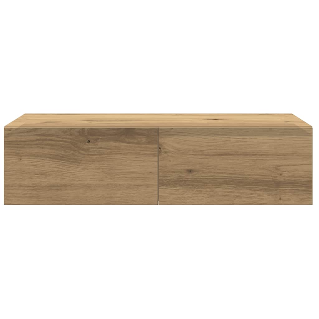 vidaXL Wandregal mit Schubladen Artisan-Eiche 60x26,5x15 cm