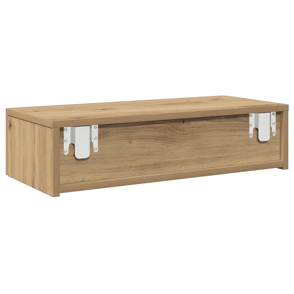 vidaXL Wandregal mit Schubladen Artisan-Eiche 60x26,5x15 cm