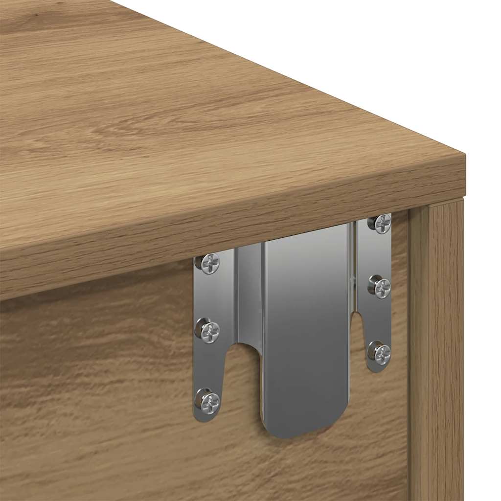 vidaXL Wandregal mit Schubladen Artisan-Eiche 60x26,5x15 cm