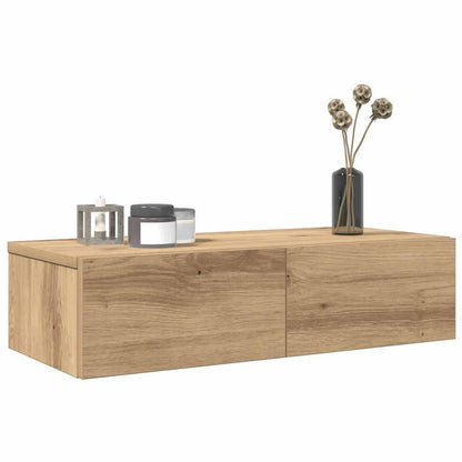 vidaXL Wandregal mit Schubladen Artisan-Eiche 60x26,5x15 cm