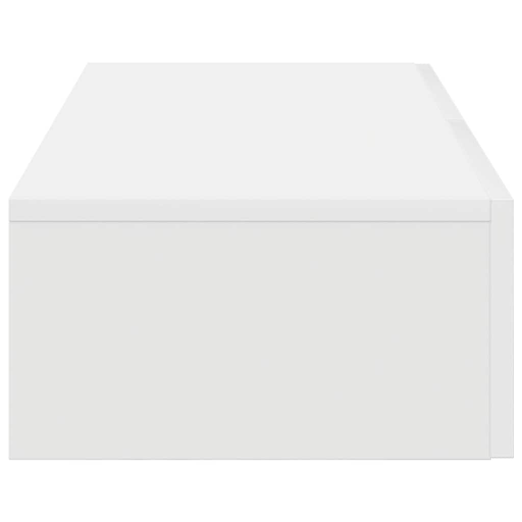 vidaXL Étagère murale avec tiroirs Blanc 80x33x17 cm Bois d'ingénierie