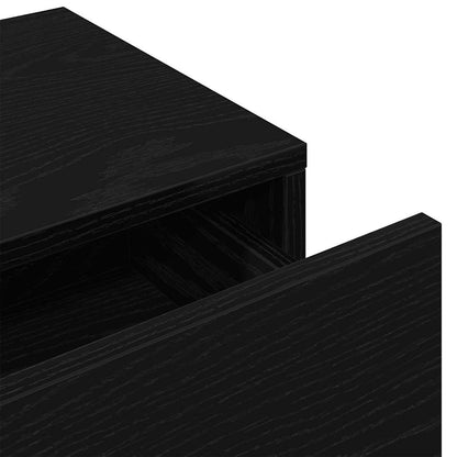 vidaXL Wandregal mit Schubladen Schwarz 80x33x17 cm Holzwerkstoff