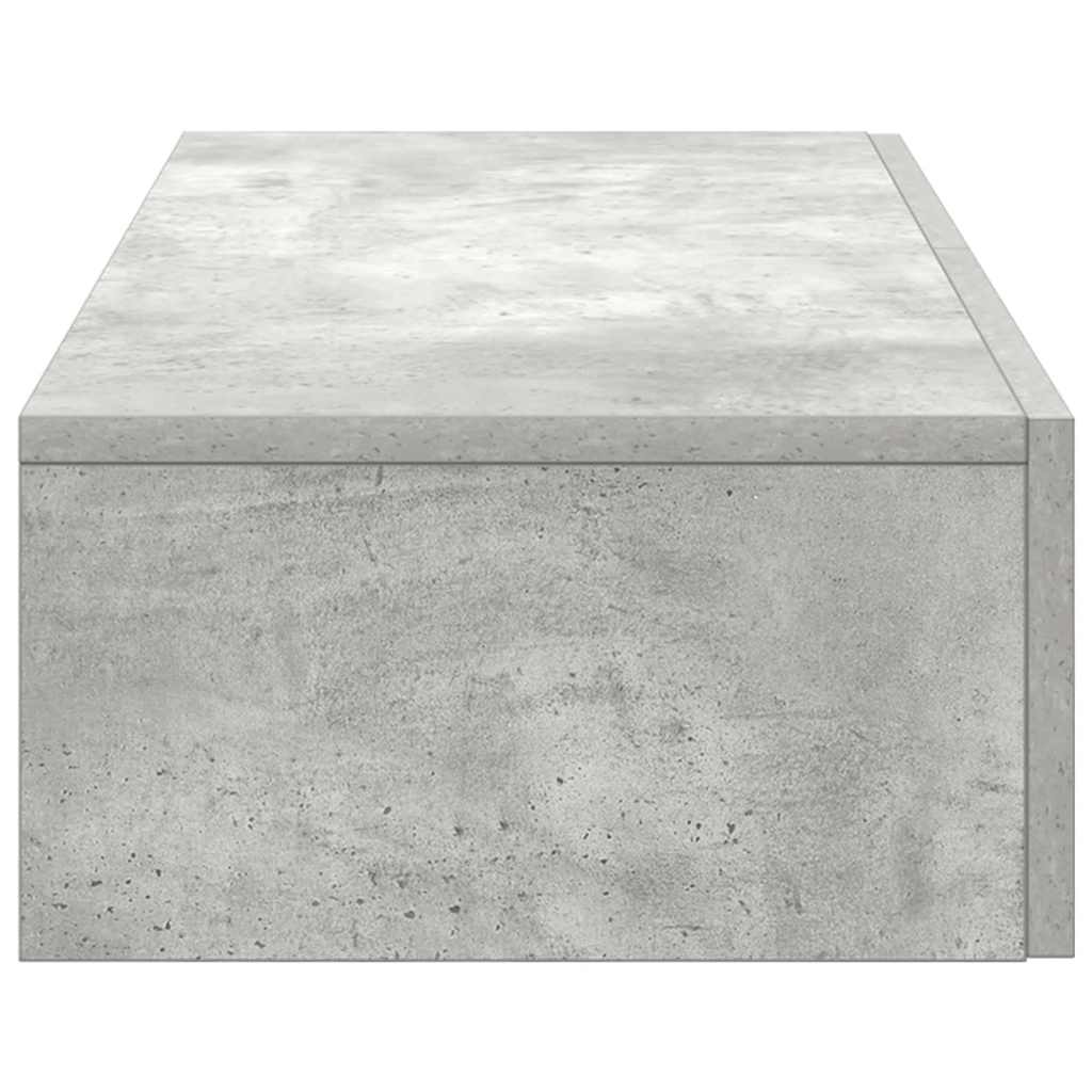 vidaXL Étagère murale avec tiroirs gris béton 80x33x17 cm bois d'ingénierie