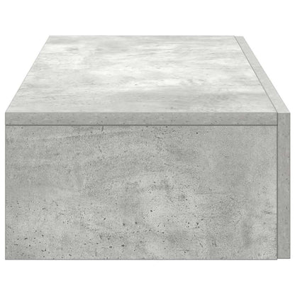vidaXL Étagère murale avec tiroirs gris béton 80x33x17 cm bois d'ingénierie