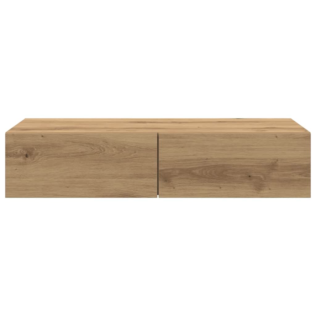 vidaXL Wandregal mit Schubladen Artisan-Eiche 80x33x17cm Holzwerkstoff