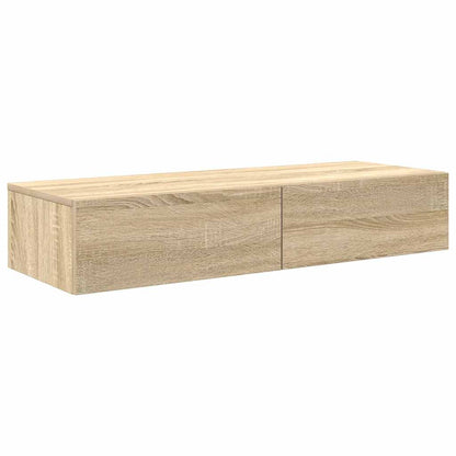 vidaXL Wandregal mit Schubladen Sonoma-Eiche 100x36x19cm Holzwerkstoff
