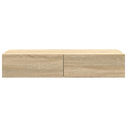 vidaXL Wandregal mit Schubladen Sonoma-Eiche 100x36x19cm Holzwerkstoff