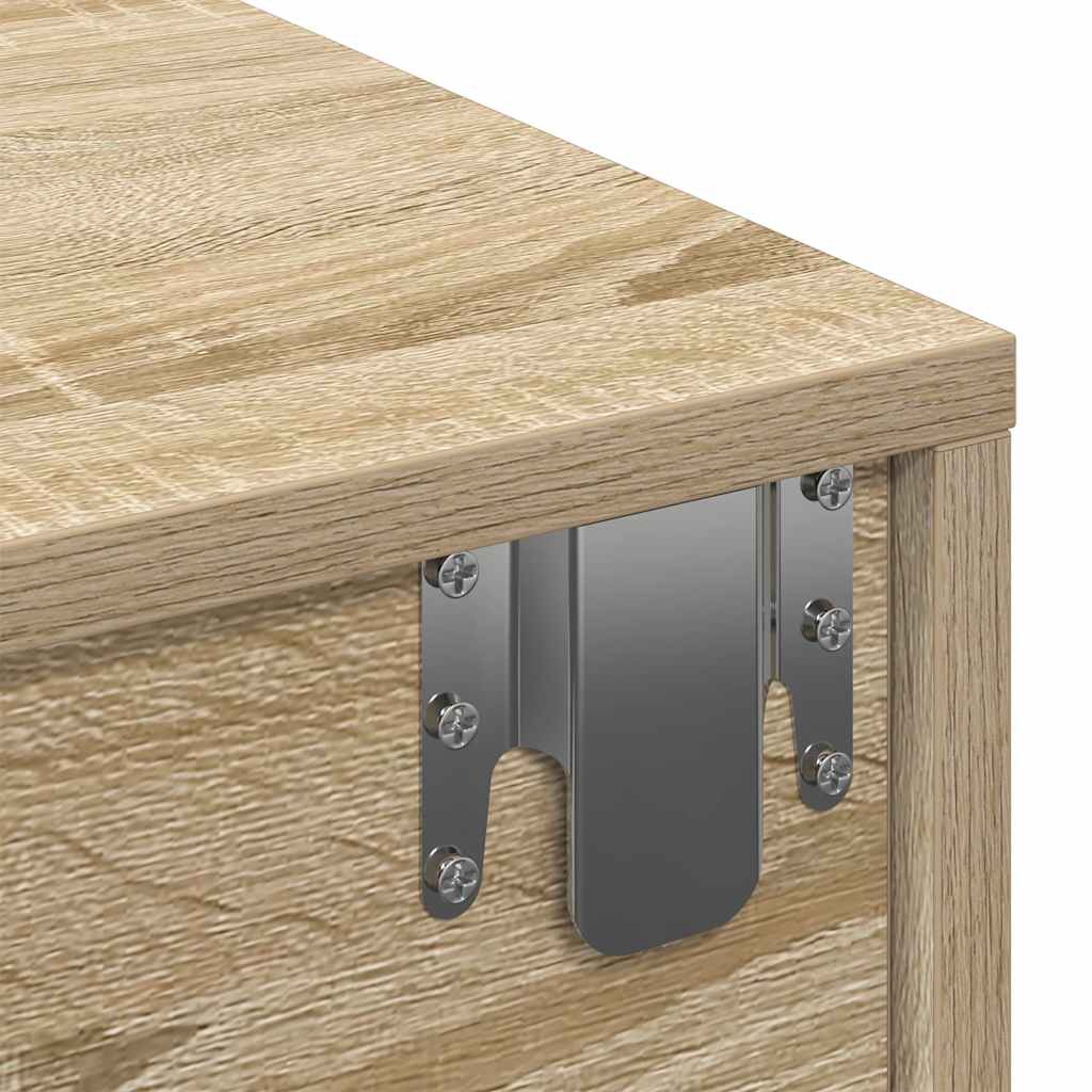 vidaXL Wandregal mit Schubladen Sonoma-Eiche 100x36x19cm Holzwerkstoff
