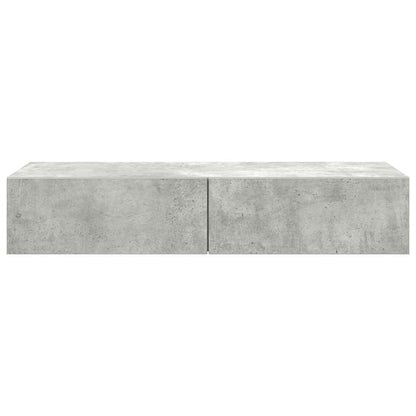 vidaXL Étagère murale avec tiroirs gris béton 100x36x19 cm Bois d'ingénierie