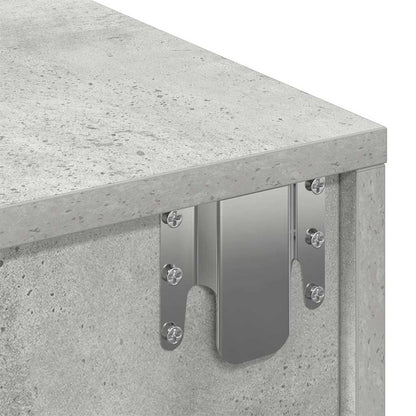 vidaXL Étagère murale avec tiroirs gris béton 100x36x19 cm Bois d'ingénierie
