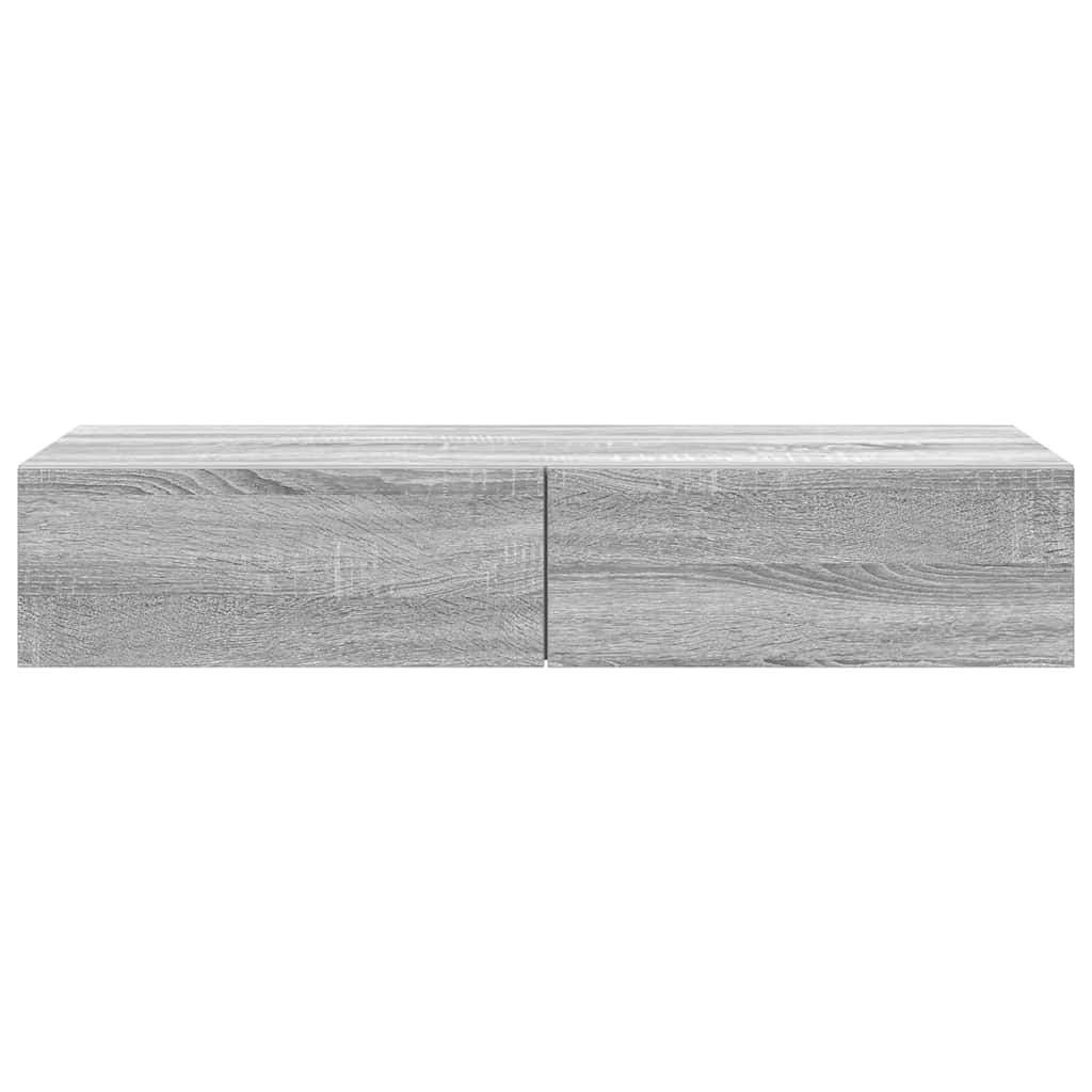 vidaXL Étagère murale avec tiroirs gris sonoma 100x36x19 cm bois d'ingénierie