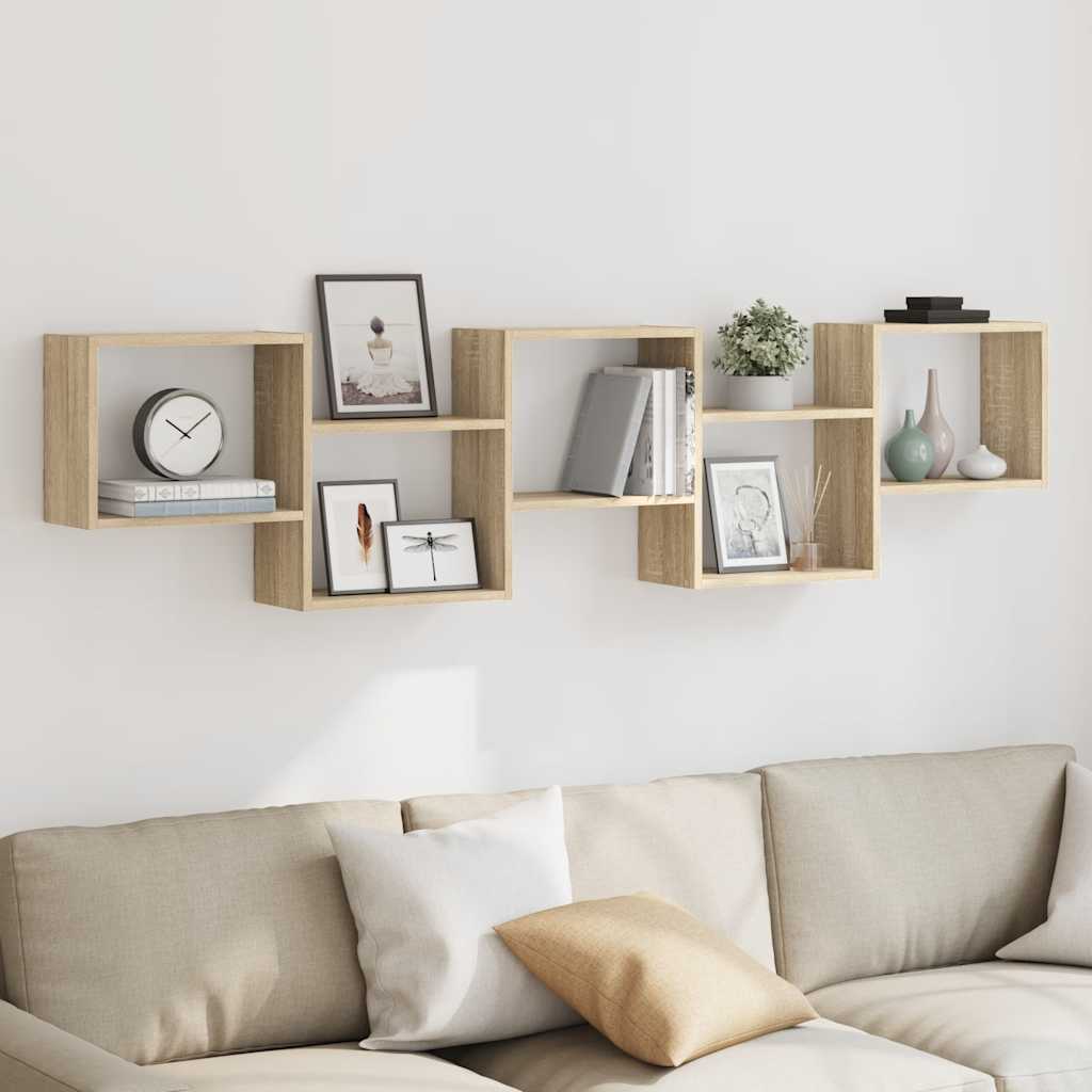 vidaXL Étagère à cubes 5 compartiments chêne Sonoma Bois d'ingénierie