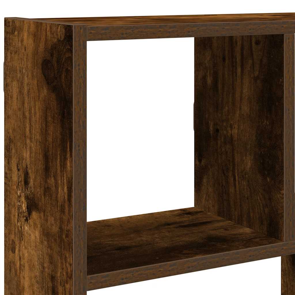vidaXL Étagère cube 12 compartiments Chêne fumé Bois d'ingénierie