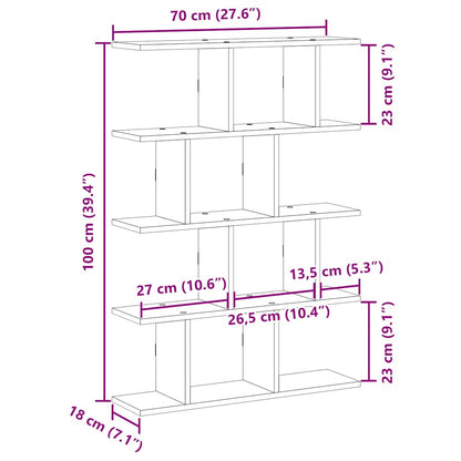 vidaXL Würfelregal 12 Fächer Räuchereiche Holzwerkstoff