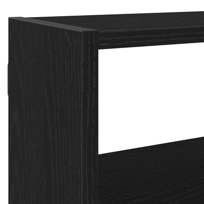 vidaXL Étagère à casiers 7 compartiments Noir Bois d'ingénierie